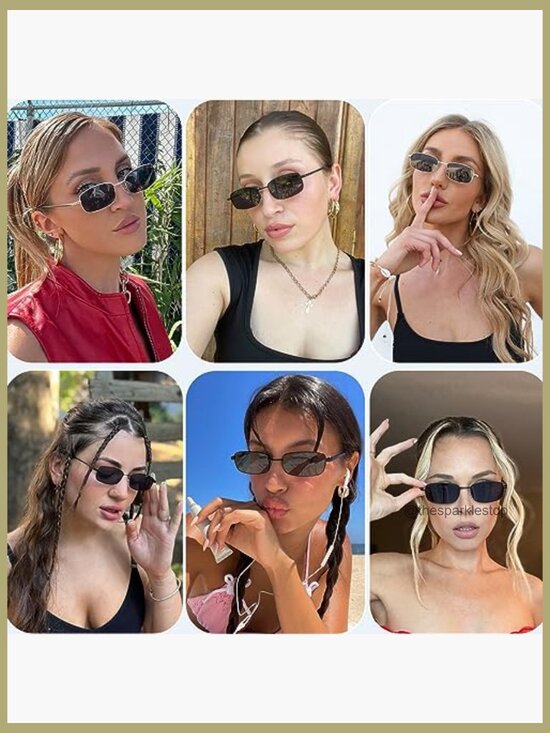 Retro Small Square Frame Sunglasses with UV400 Protection